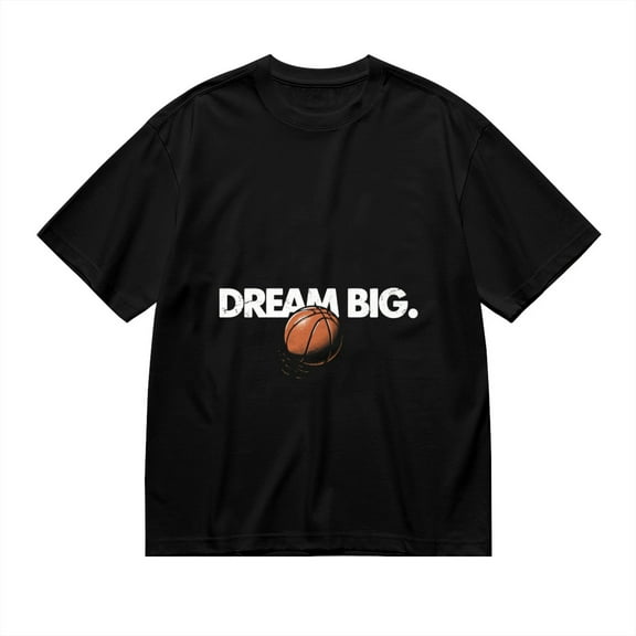 T Shirt for Men, Dream Big, Basketball Print 1, Vintage Graphic Tees Men, 23931549,L