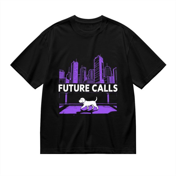 T Shirt for Men, Future Calls,Dog City Print, Vintage Graphic Tees Men, 23986013,3XL