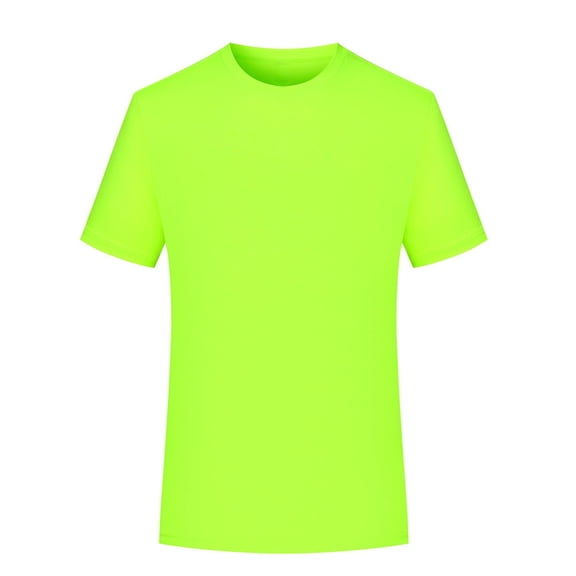 T-Shirt for Men Gym Active Stretch Tees Breathable Solid Color Workout Running Tops