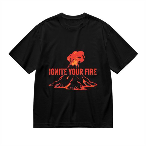 T Shirt for Men, Ignite Your Fire,Volcano Print, Vintage Graphic Tees Men, 23930927,S