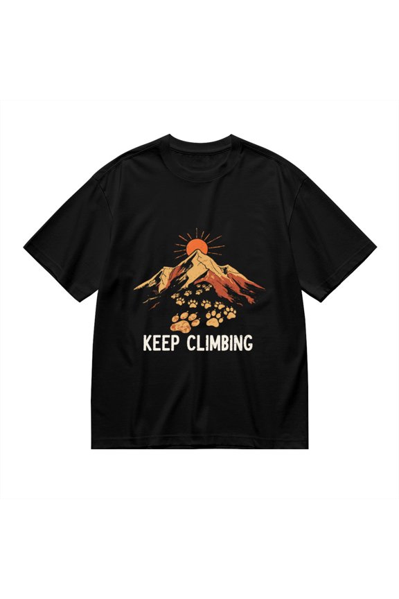 T Shirt for Men, Keep Climbing,Mountain Footprints Print 1, Vintage Graphic Tees Men, 23986004,3XL