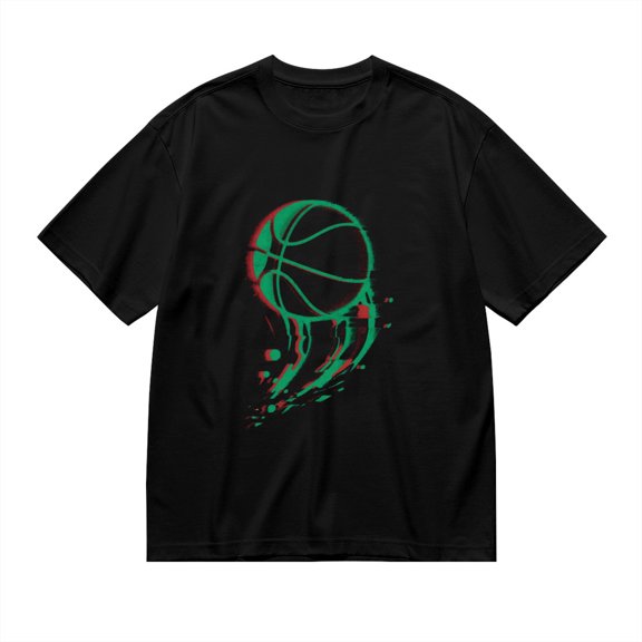 T Shirt for Men, Night Game,Neon Basketball Print, Vintage Graphic Tees Men, 23985903,3XL