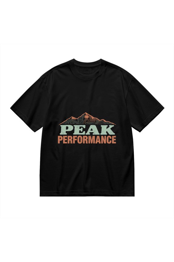T Shirt for Men, Peak Performance, Mountain Circuit Print 1, Vintage Graphic Tees Men, 23931008,S