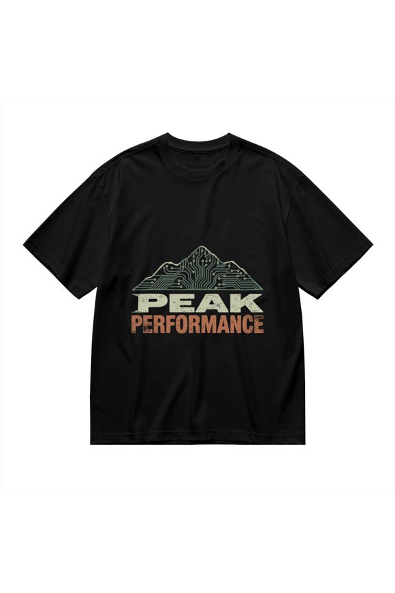 T Shirt for Men, Peak Performance, Mountain Circuit Print, Vintage Graphic Tees Men, 23931004,3XL