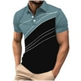 thumbnail image 1 of T-Shirt for Men,Sleeves for Men,Casual Long Sleeve Pullover Printed Button Turndown Collar T-Shirt Blouse,Mens Long Sleeve, 1 of 7