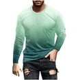 thumbnail image 1 of T-Shirt for Men,Sleeves for Men,Casual Round Neck Long Sleeve Pullover Gradation Printed T-Shirt Blouse,Mens Long Sleeve, 1 of 5