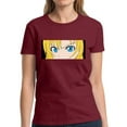 thumbnail image 1 of T-Shirt for Women Angry Eyes Anime - S M L XL 2XL 3XL Graphic Tee - Anime Clothes Gift Ladies, 1 of 2