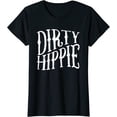 thumbnail image 1 of T-Shirt for Women Dirty Hippie Funny Say Casual Tops Black 4X-Large, 1 of 4