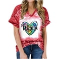 thumbnail image 1 of T-Shirt for Women Summer Lightweight T-Shirts Short Sleeve Round Neck Loose Fit Mama Letter Print Tops Blouses, 1 of 5