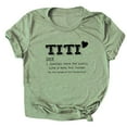 thumbnail image 1 of T-Shirt for Women Titi Funny Letter Print Short Sleeve Crew Neck Graphic Tops T Shirt Novelty Aunt Auntie Tees Shirts, 1 of 3