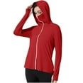 thumbnail image 1 of T Shirt for Women UPF 50+ Sun Protection Hoodie Jacket Long Sleeve Sun Shirt with Pocket Summer Trendy Outfits, 1 of 7