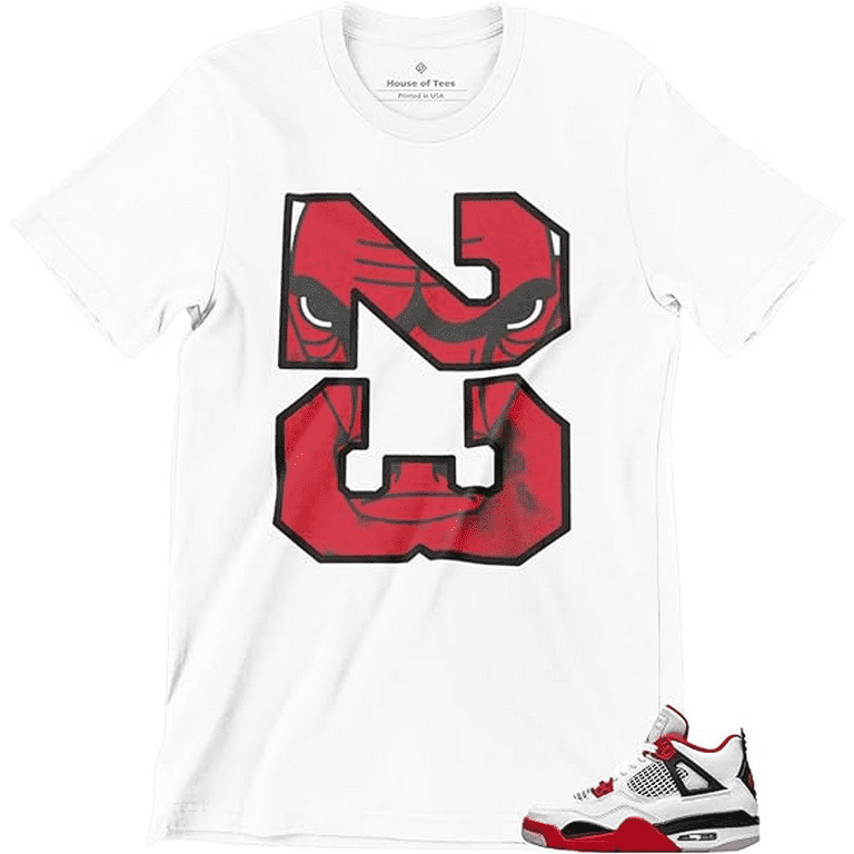 T Shirt to Match Jordan Black Red White 1 2 3 4 5 6 7 8 9 10 11 12 13 Mens Graphic Tee