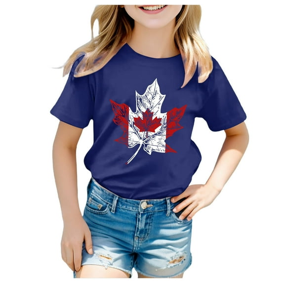 T Shirts For Girls 7-8 Girls Short Sleeve Tee Summer Crewneck T Shirt Casual Fit Basic Shirts Blue Girls' Tops, Tees & Blouses,12-13Y