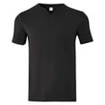 thumbnail image 1 of T-Shirts For Man Qiggri Men Leisure Fashion Solid Color Versatile Short Sleeve V-Neck Blouses Mens Shirts Casual, 1 of 4