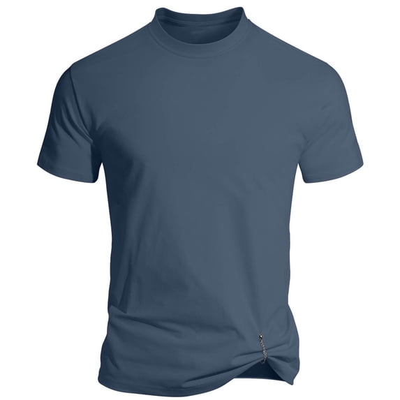 T-Shirts For Man Sevevn Men's Classic Crew Neck T-Shirts Soft Cotton Blend Short Sleeve Basic Tees Navy 3XL