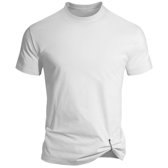 T-Shirts For Man Sevevn Men's Classic Crew Neck T-Shirts Soft Cotton Blend Short Sleeve Basic Tees White XL