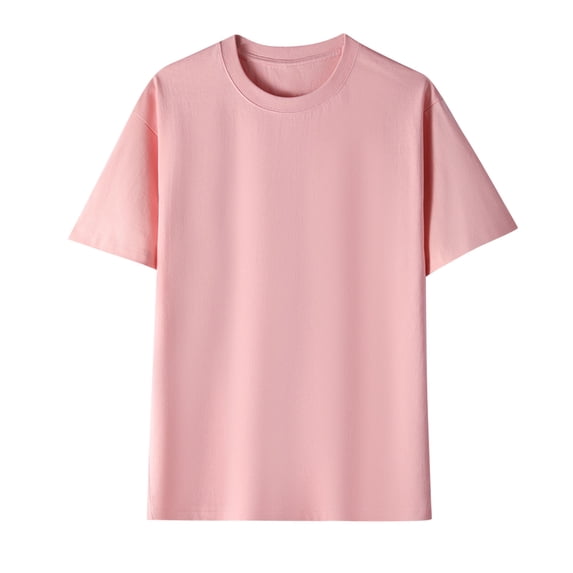 T-Shirts For Man Sevevn Men's Classic Crew Neck T-Shirts Soft Cotton Blend Short Sleeve Tees Pink 2XL