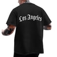 thumbnail image 1 of T-Shirts For Men Los Angeles Printed Short Sleeved Crew Neck T Shirt Fashion Versatile Pullover Tshirt, 1 of 4