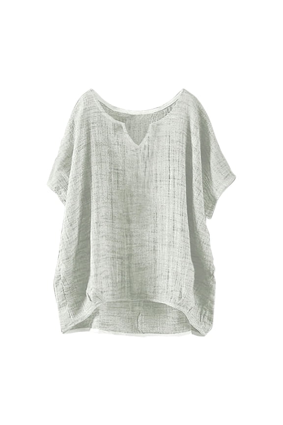 Custom T Shirts T Shirts For Women Breathable Short Sleeve Summer Solid Casual Loose Linen Crew Neck Womens Tops Womens Summer Tops
