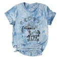 thumbnail image 1 of T Shirts For Women Casual Tie Dye Printing Short Sleeve Tops Blouse Round Neck Casual Tunic Shirts Tshirts, 1 of 4