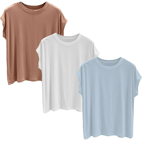 T-Shirts For Women Cotton Crew Neck T Shirt Soft Breathable Everyday Basic Tee Lightweight Casual Shirt Womens Tops