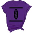 thumbnail image 1 of T Shirts For Women Fashion Tees Tops Graphic Print Short Sleeve Casual Workout Clothes Purple 3XL, 1 of 2