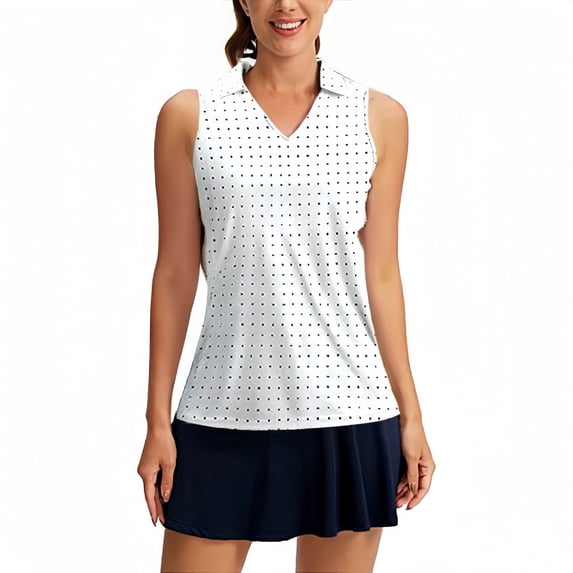 T Shirts For Women Gray Womens Tops Fashion Sleeveless Collared V Neck Tennis Tank Lightweight Summer Tops