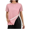 thumbnail image 1 of T-Shirts For Women Post Shoulder Shirts For Tear 3/4 Tops After Cuff Shirts Chemo Port Clothing Womens Tops, 1 of 4