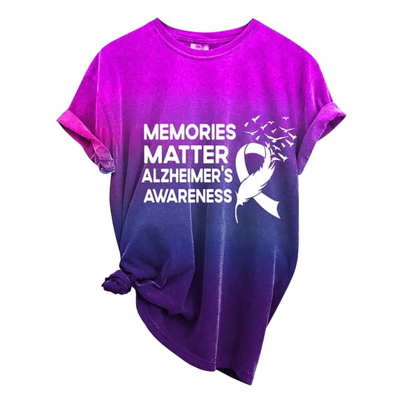 T Shirts For Women Womens Tops Awareness Memories Matter T Shirt
