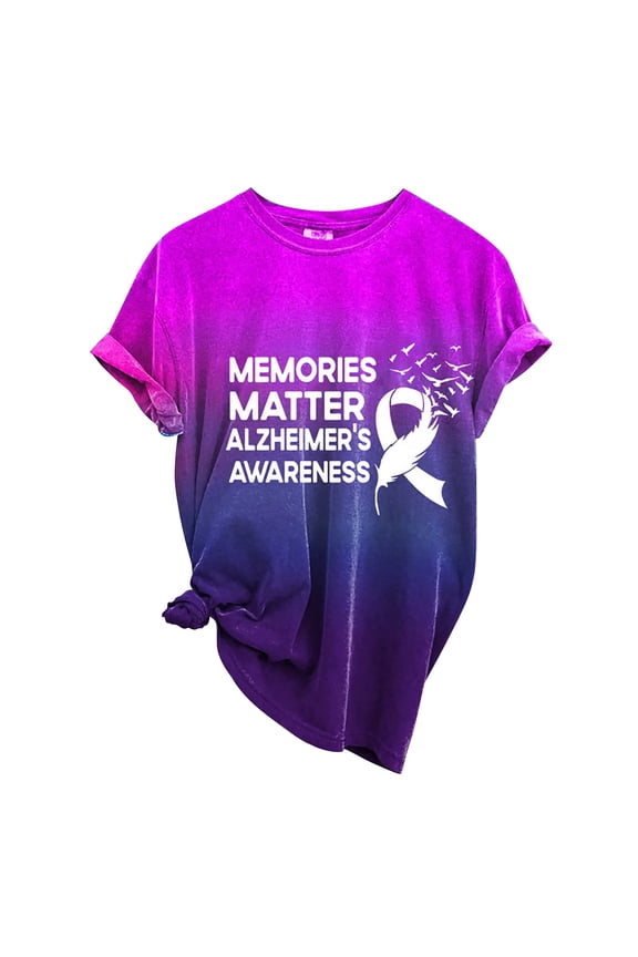 T Shirts For Women Womens Tops Awareness Memories Matter T Shirt