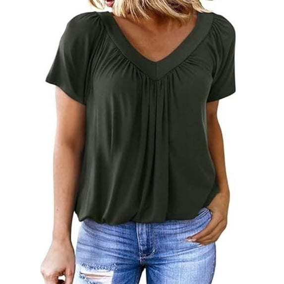 T Shirts For Women Womens Tops Casual Summer T Shirts Short Sleeve V Neck Tops Tshirts