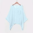 thumbnail image 1 of T Shirts For Women Womens Tops Cotton And Linen Spring And Summer Loose Pocket Short Sleeved T Shirt, 1 of 7