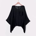 thumbnail image 1 of T Shirts For Women Womens Tops Cotton And Linen Spring And Summer Loose Pocket Short Sleeved T Shirt, 1 of 7