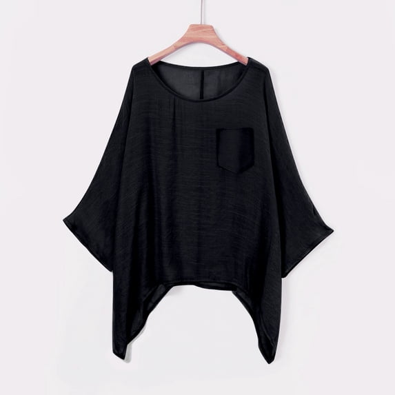 T Shirts For Women Womens Tops Cotton And Linen Spring And Summer Loose Pocket Short Sleeved T Shirt