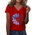 thumbnail image 1 of T Shirts For Women Womens Tops Graphic Shirts Sunflower Pattern Print Crew Neck Short Sleeve Tees Loose Tshirts Cute Casual Teacher Outfits, 1 of 5