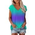 thumbnail image 1 of T Shirts For Women Womens Tops Hat Sleeve Vest V Neck Printed Casual Loose Top T Shirt, 1 of 6