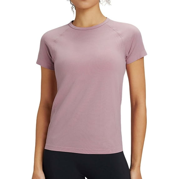 T Shirts For Women Womens Tops Outdoor In Summer Sweat Slowing And Quick Drying Solid Color Sportswear Casual Drying Fitness Training Short Sleeves