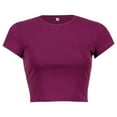 thumbnail image 1 of T Shirts For Women Womens Tops Round Neck Summer Solid Color Short T Shirt, 1 of 5