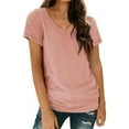 thumbnail image 1 of T Shirts For Women Womens Tops Spring And Autumn Short Sleeved V Neck T Shirt Top, 1 of 7