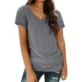 thumbnail image 1 of T Shirts For Women Womens Tops Spring And Autumn Short Sleeved V Neck T Shirt Top, 1 of 7