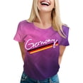 thumbnail image 1 of T Shirts For Women Womens Tops Summer Round Neck German Flag Printed Loose Casual Top, 1 of 4