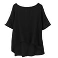 thumbnail image 1 of T Shirts For Women Womens Tops Summer Short Sleeved Solid Color Casual Loose Cloud Cotton Comfortable Top, 1 of 7