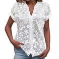 thumbnail image 1 of T Shirts For Women Womens Tops Summer Simple And Casual V Neck Solid Color Shirt Blouse, 1 of 7