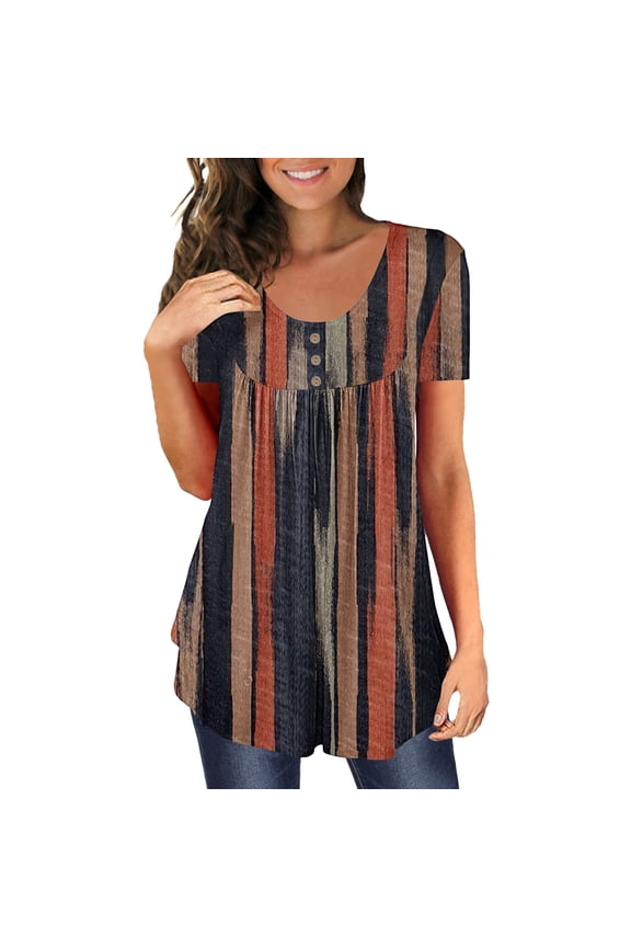 T Shirts For Women Womens Tops Tunic Tops For Leggings Short Sleeve Shirts Up Casual Ruched Blouses Clothes