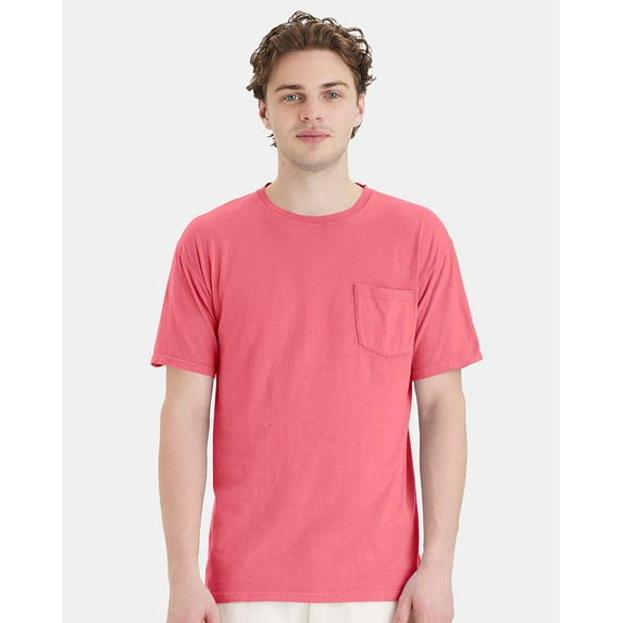 T-Shirts Garment Dyed Short Sleeve T-Shirt With a Pocket