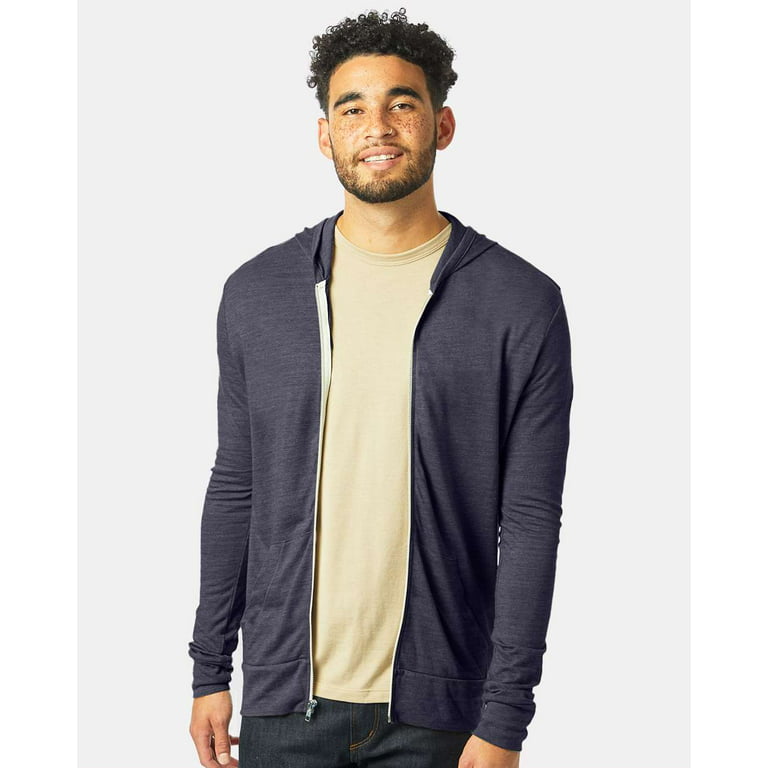 T-Shirts - Long Sleeve Eco-Jersey Hooded Full-Zip