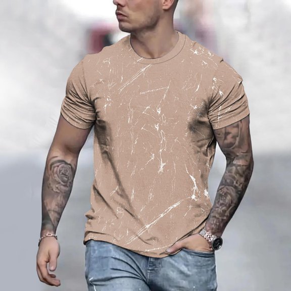 T Shirts For Men Big And Tall Letter Print Casual Style Crew Neck Short Sleeve Classic Tunic T Shirt Loose 2026 Spring Summer Fall Blouses Pullover Outfits Dark Gray XL