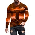 thumbnail image 1 of T Shirts for Men Clearance Retro Cross Printed Long Sleeve Round Neck Pullover Tops Fall Casual Loose Cotton Overd Tees Fashion Going Out Tops Comforty Breathable Sport Outdoor Clothes S-5XL, 1 of 1