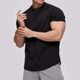 thumbnail image 1 of T Shirts for Men DYTTDG Men's Solid Color Round Neck Plunger Sleeve Short Sleeve T-Shirt Sports Fitness Running Athletic Shirt Top Great Gifts for Less, 1 of 6
