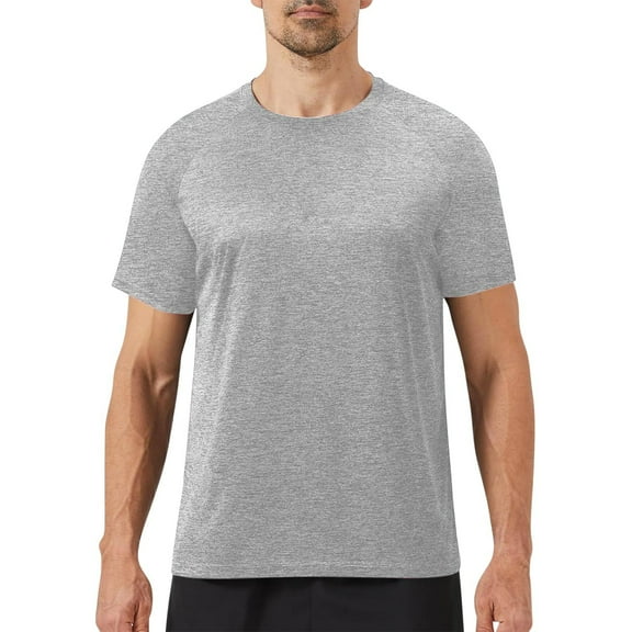 T-Shirts for Men Fitness Clothing Sportswear Stretch Running Training Basketball Long Sleeved Round Neck Short Sleeved Round Neck Top Summer Holiday Shirts for Men